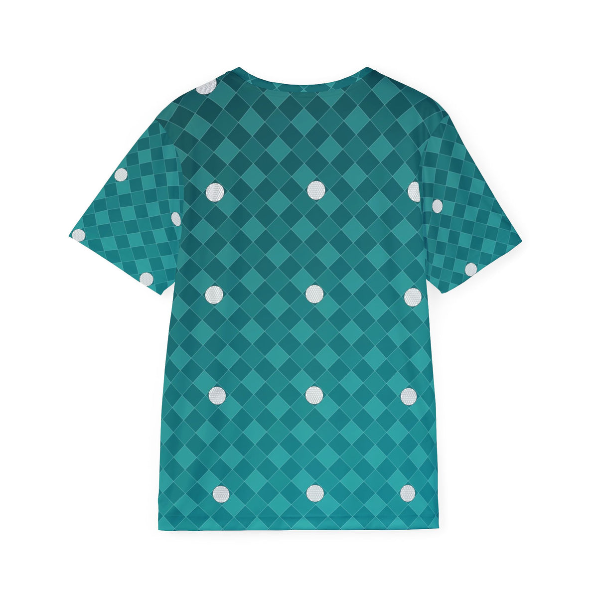 Golf Teal Wave Dimple Links Men's Sports Jersey