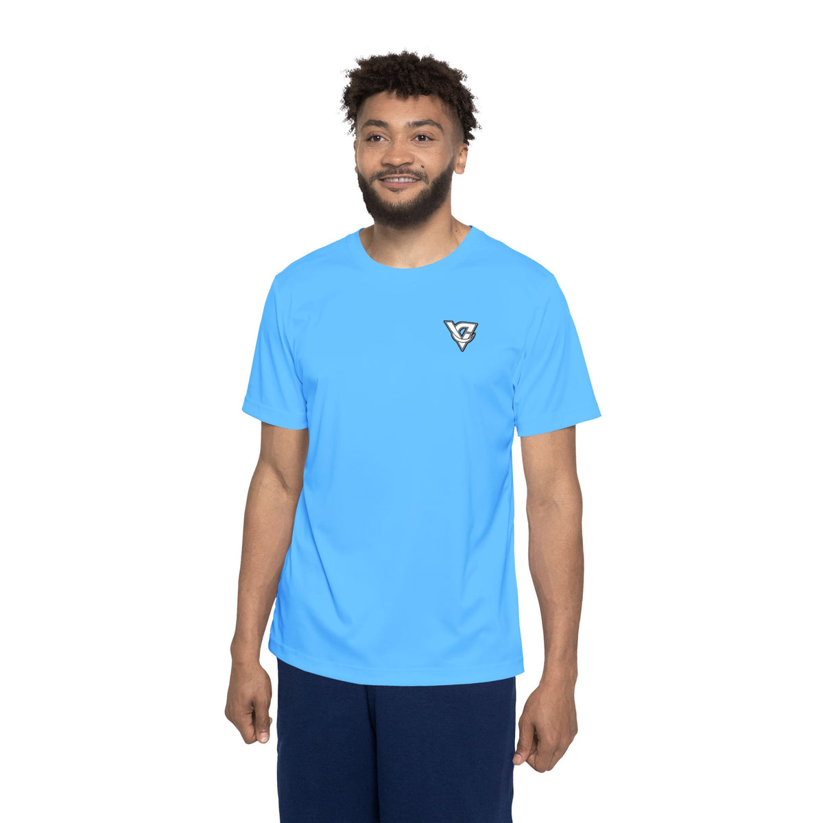 Vantacore Solid Sky Blue Men's Sports Jersey