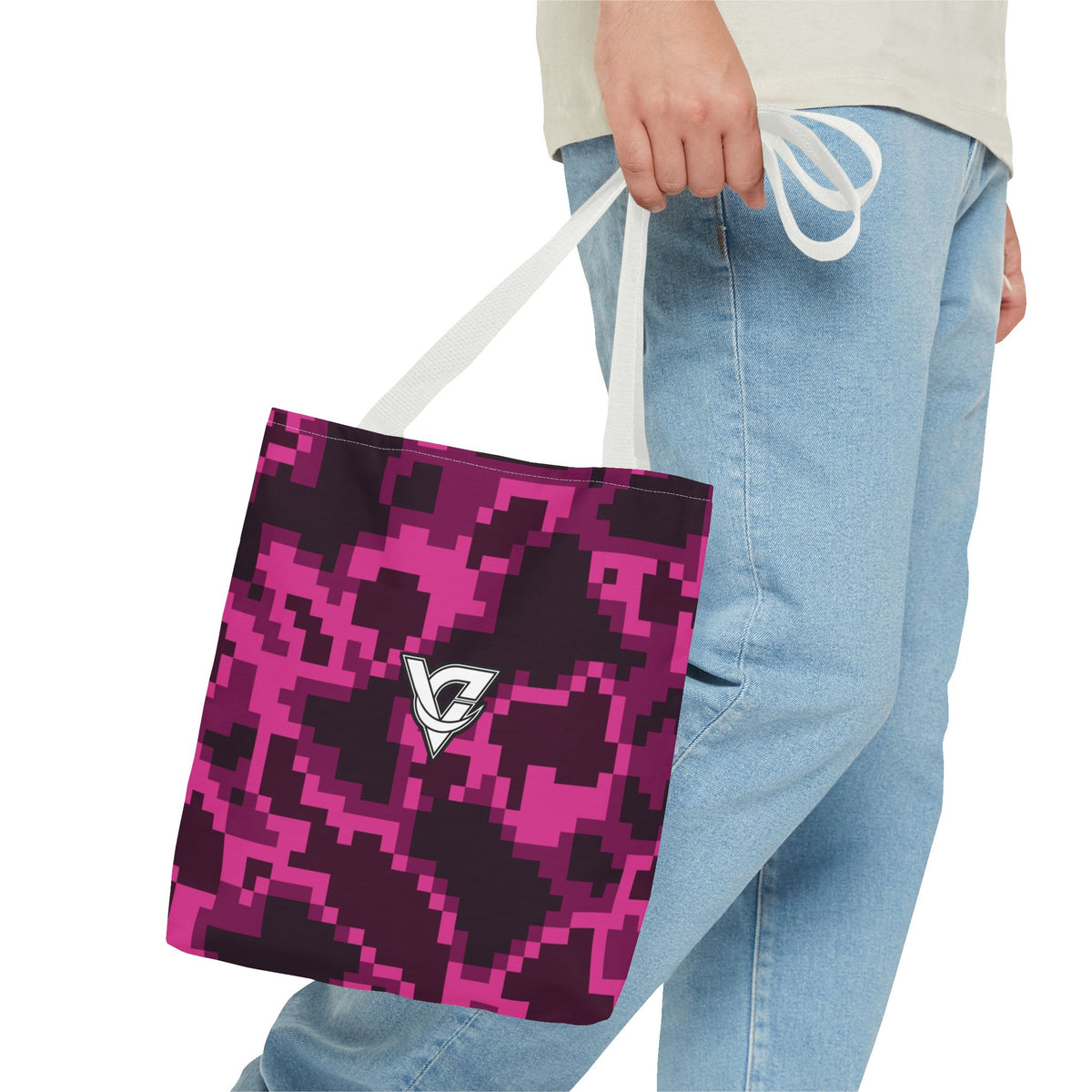 Berry Digital Camo Tote Bag — All-Over Print Gym & Everyday Tote
