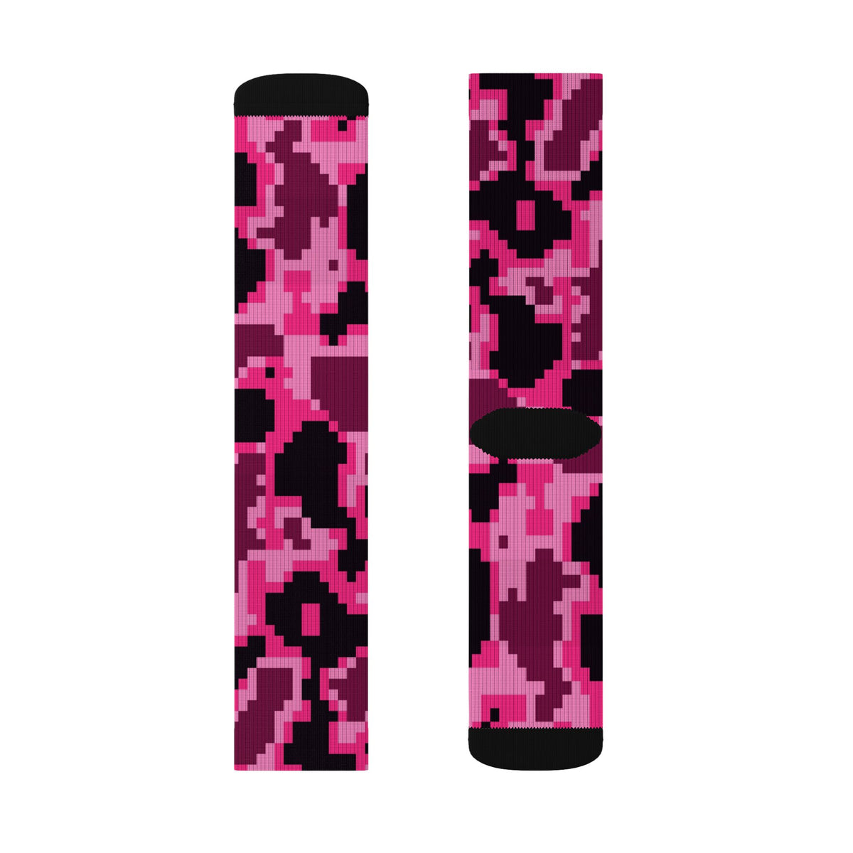 Hot Pink Digital Camo Athletic Crew Socks