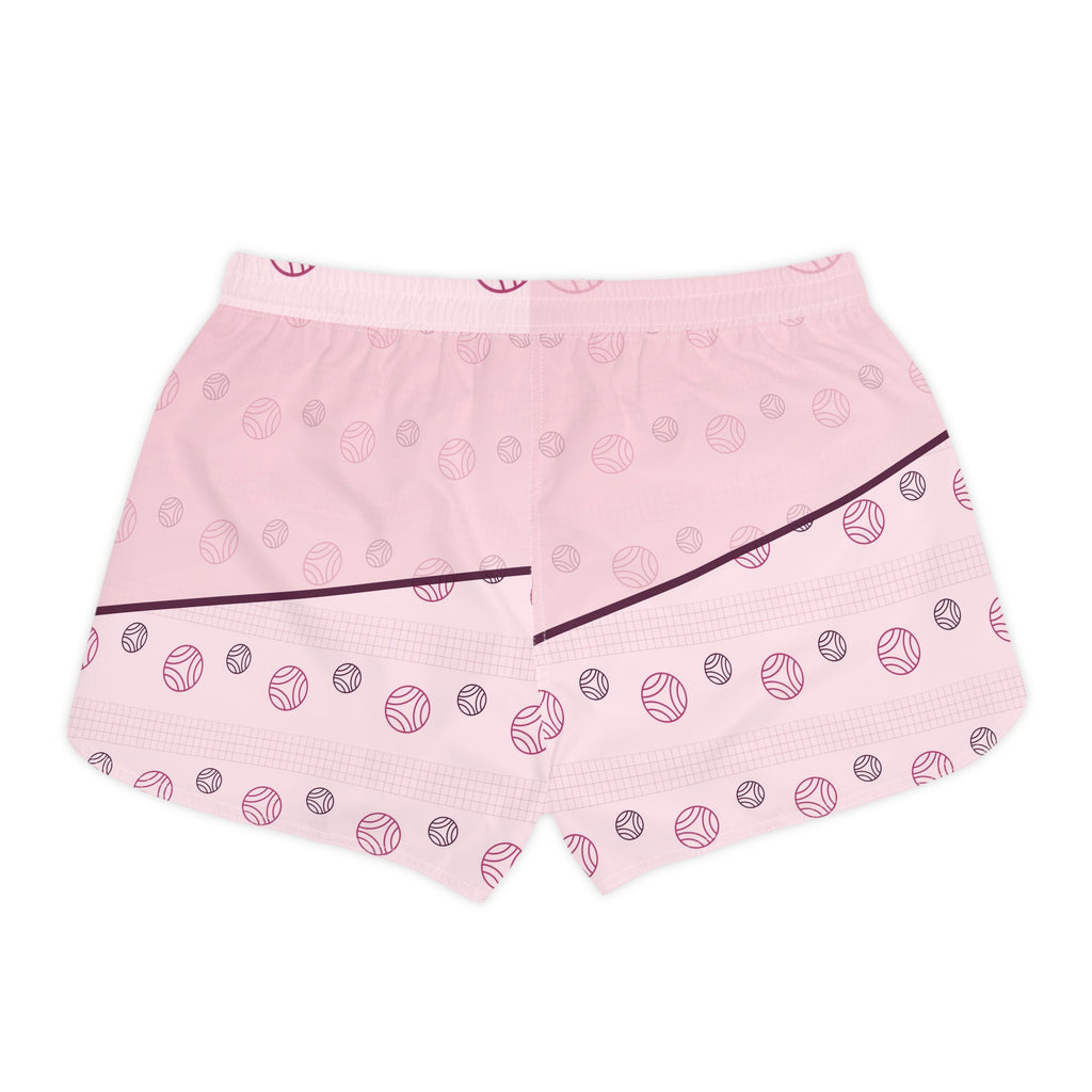 Volleyball Blush Rose Spike Panel Women's Athletic Shorts with Pockets
