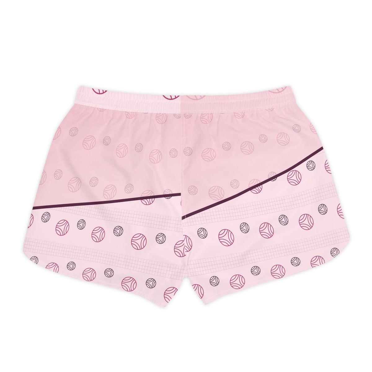 Volleyball Blush Rose Spike Panel Women's Athletic Shorts with Pockets