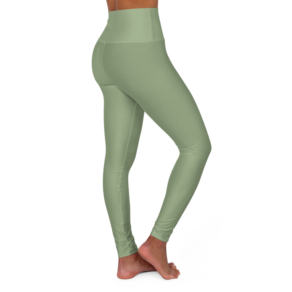 Sage Green Essential High-Waisted Yoga Leggings