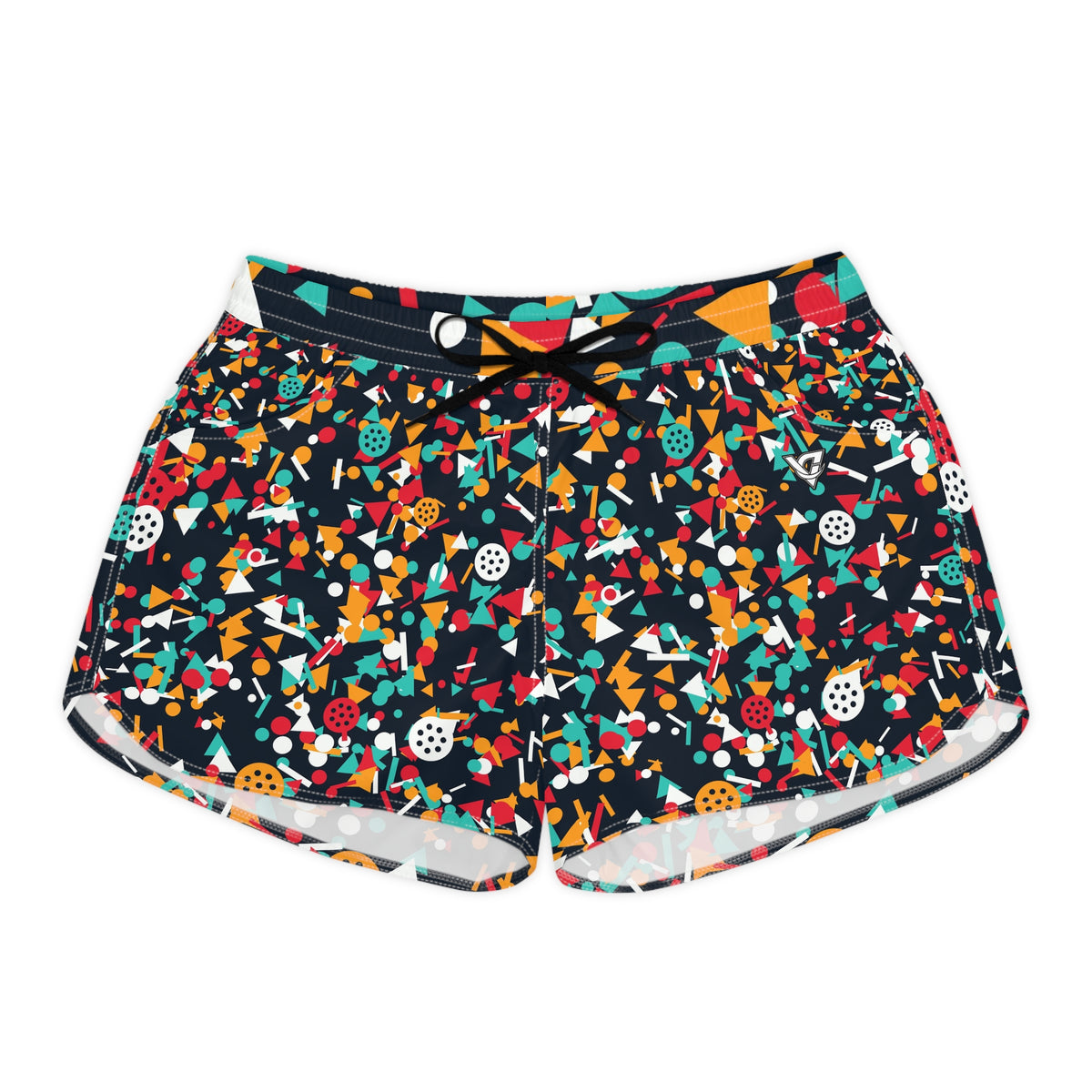 Pickleball Aqua Volt Confetti Pop Women's Athletic Shorts with Pockets