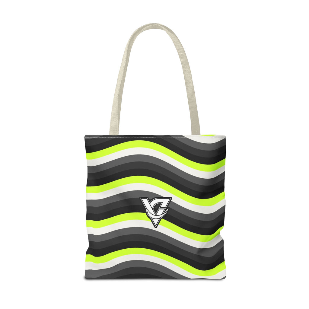 Graphite Wave Tote Bag — All-Over Print Gym & Everyday Tote