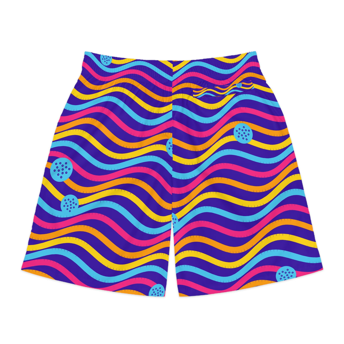 Golf Sunrise Punch Wave Rider Men's Athletic Shorts with Pockets