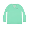 Mint Essential Women's Long Sleeve V-Neck Athletic Top