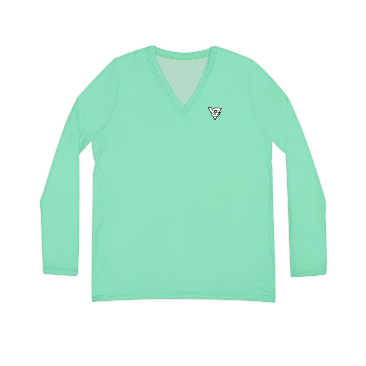 Mint Essential Women's Long Sleeve V-Neck Athletic Top
