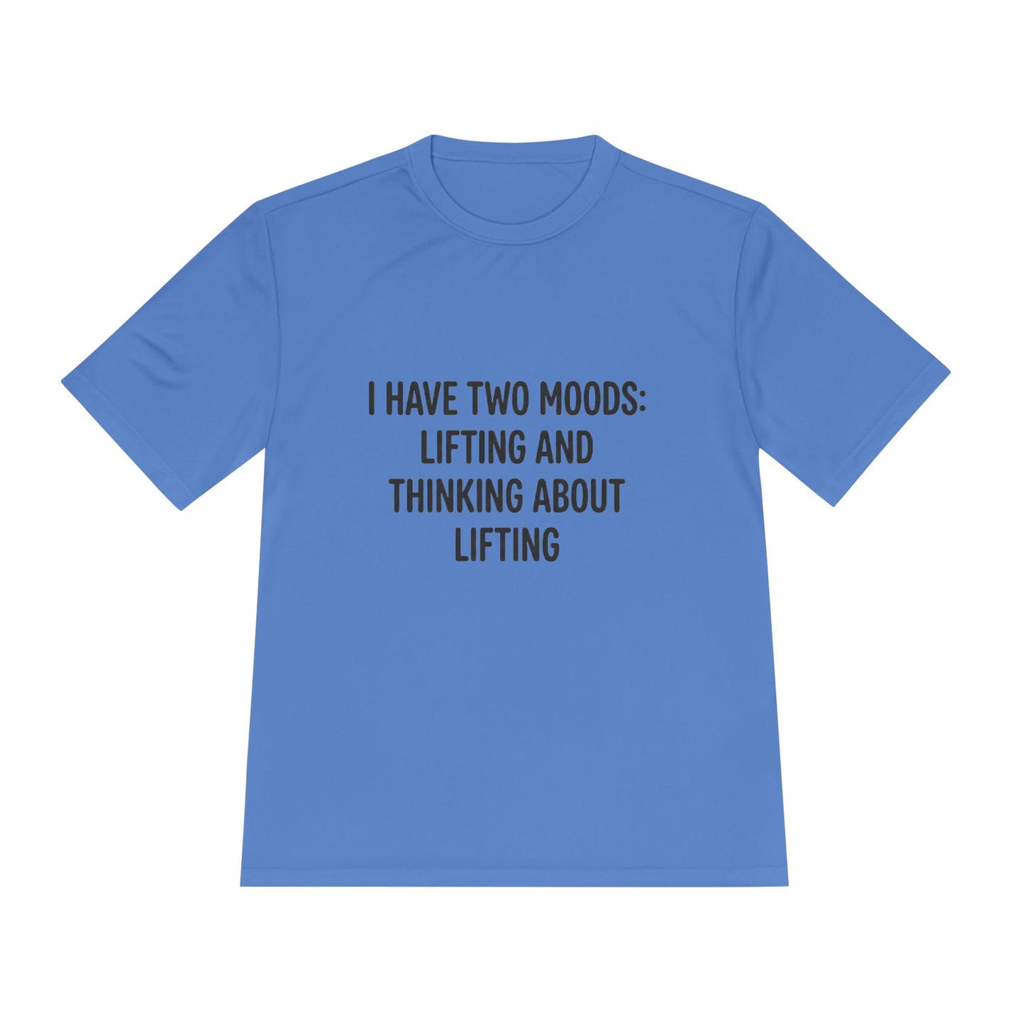 Lifting & Thinking About Lifting Tee — Workout Humor Moisture‑Wicking Shirt