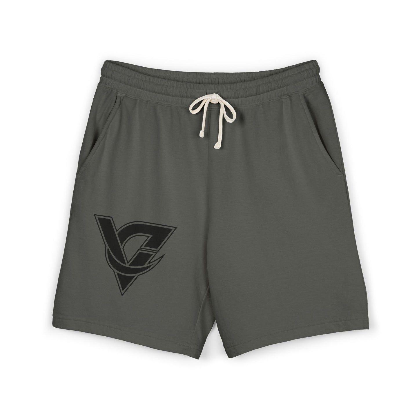 Lightweight Fleece Sweat Shorts — Retro V Logo Casual Lounge Shorts
