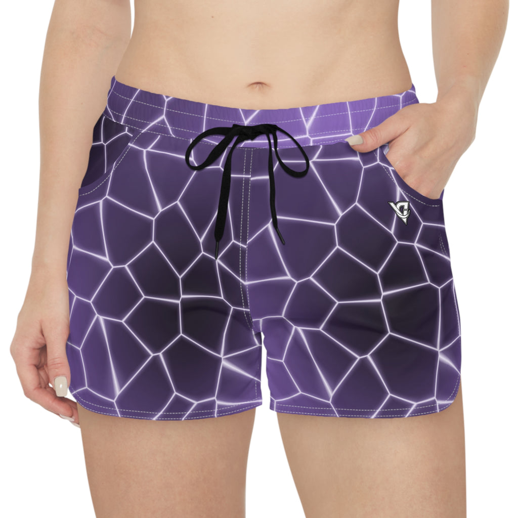 Women's Multipurpose Athletic Shorts with Pockets | Lilac Rift