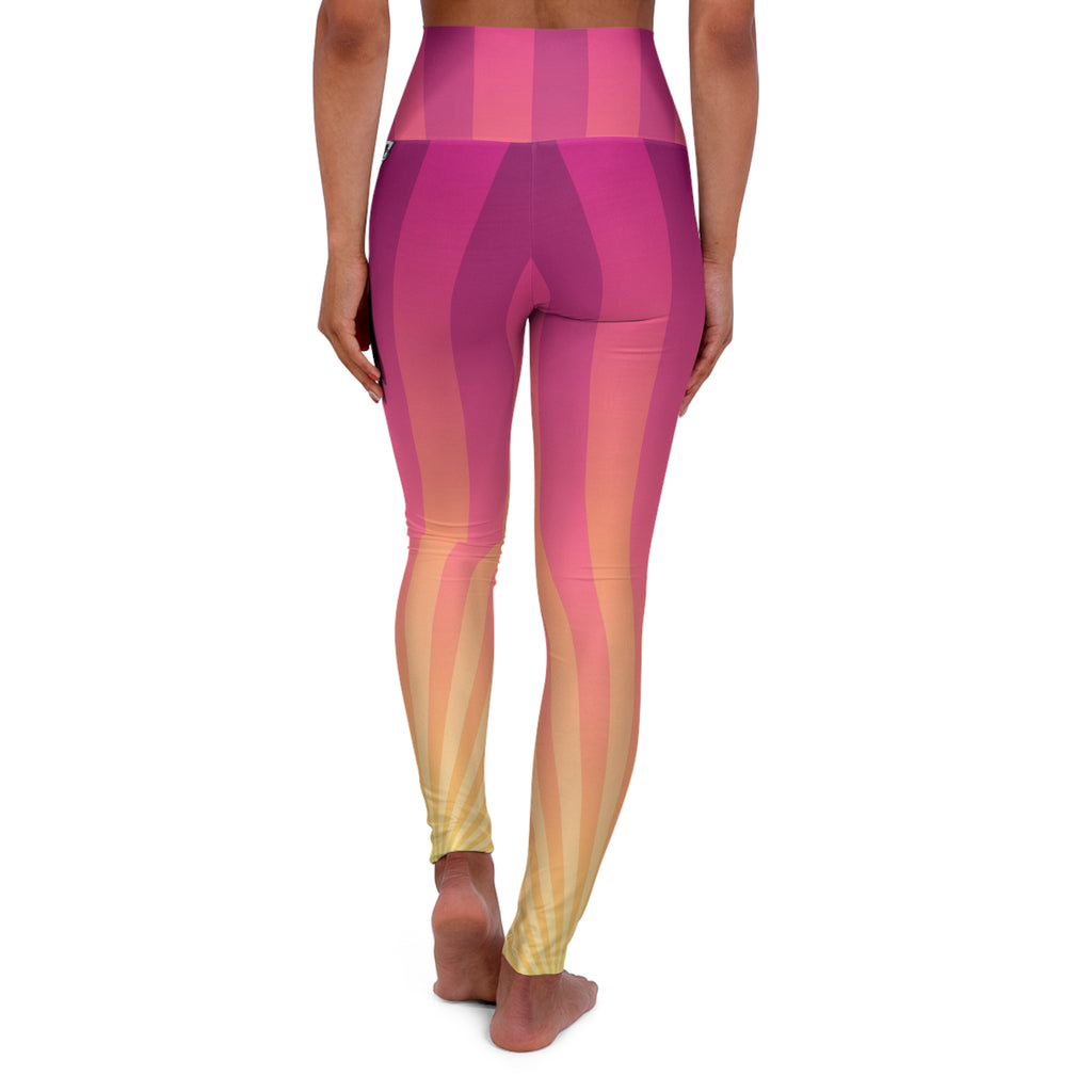 Sunrise Burst High-Waisted Yoga Leggings