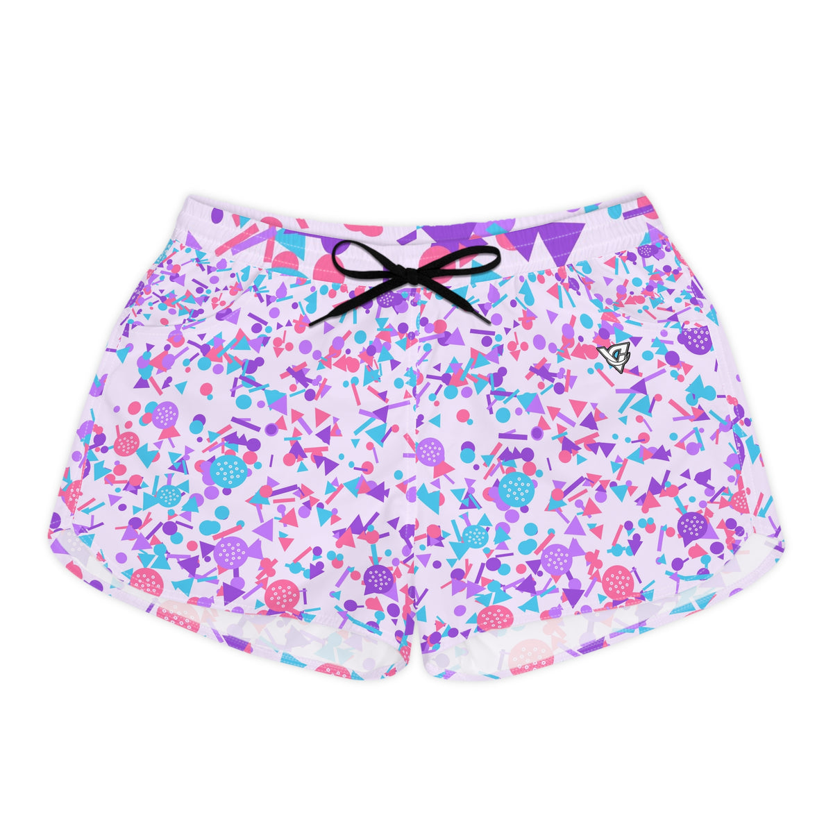 Golf Lilac Wave Confetti Pop Women's Athletic Shorts with Pockets