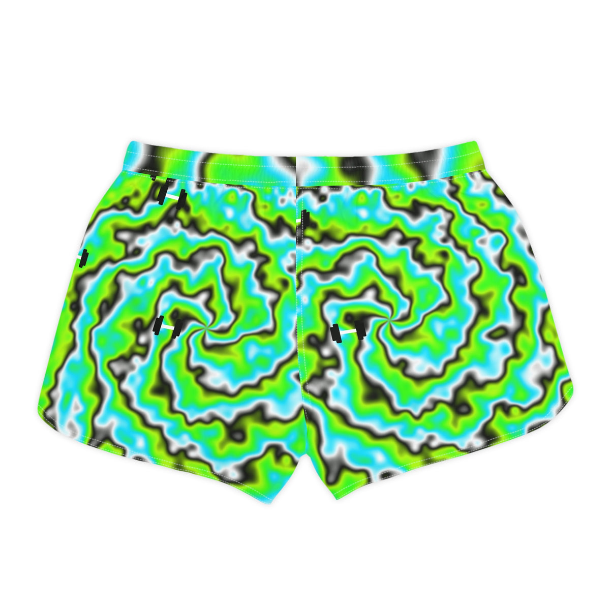 Training & Gym Lime Riot Tie-Dye Spin Women's Athletic Shorts with Pockets