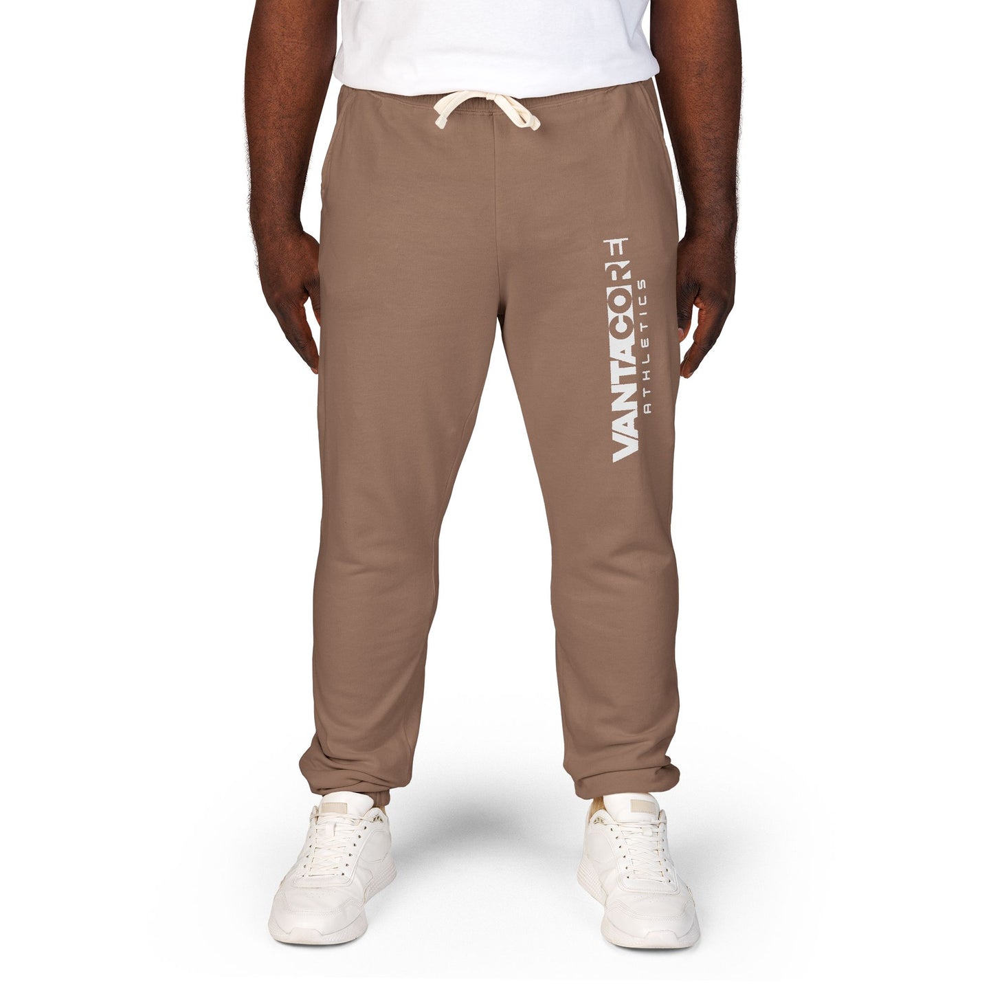 Copy of Vertical 'VANTOCOL?' Graphic Sweatpants — Garment-Dyed Fleece Joggers