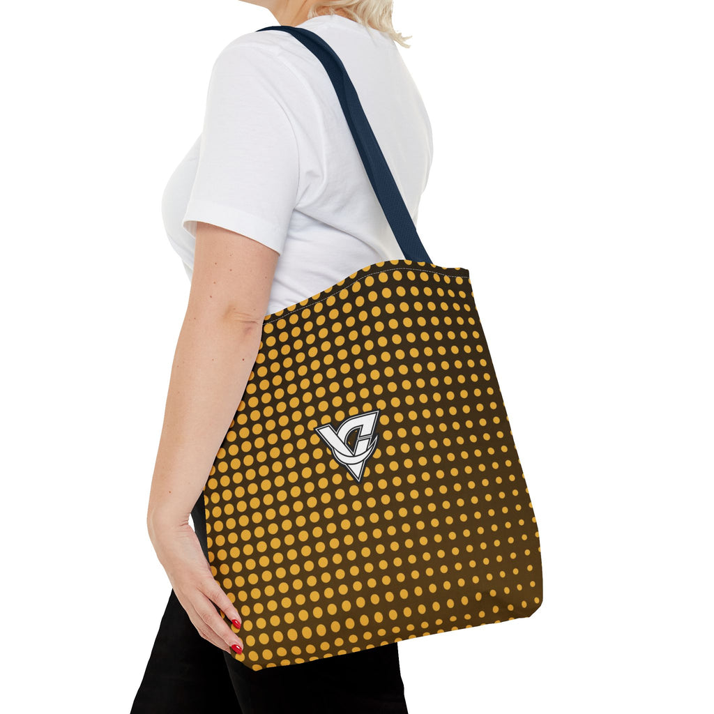 Harvest Gold Halftone Tote Bag — All-Over Print Gym & Everyday Tote