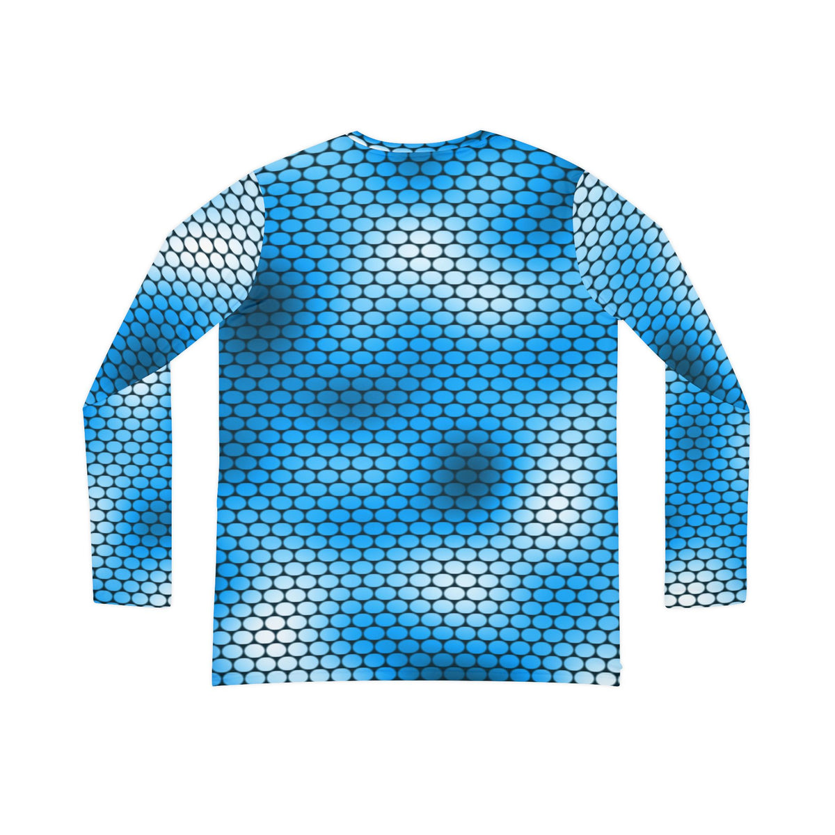 Aqua Serpent Scale Women's Long Sleeve V-Neck Athletic Top