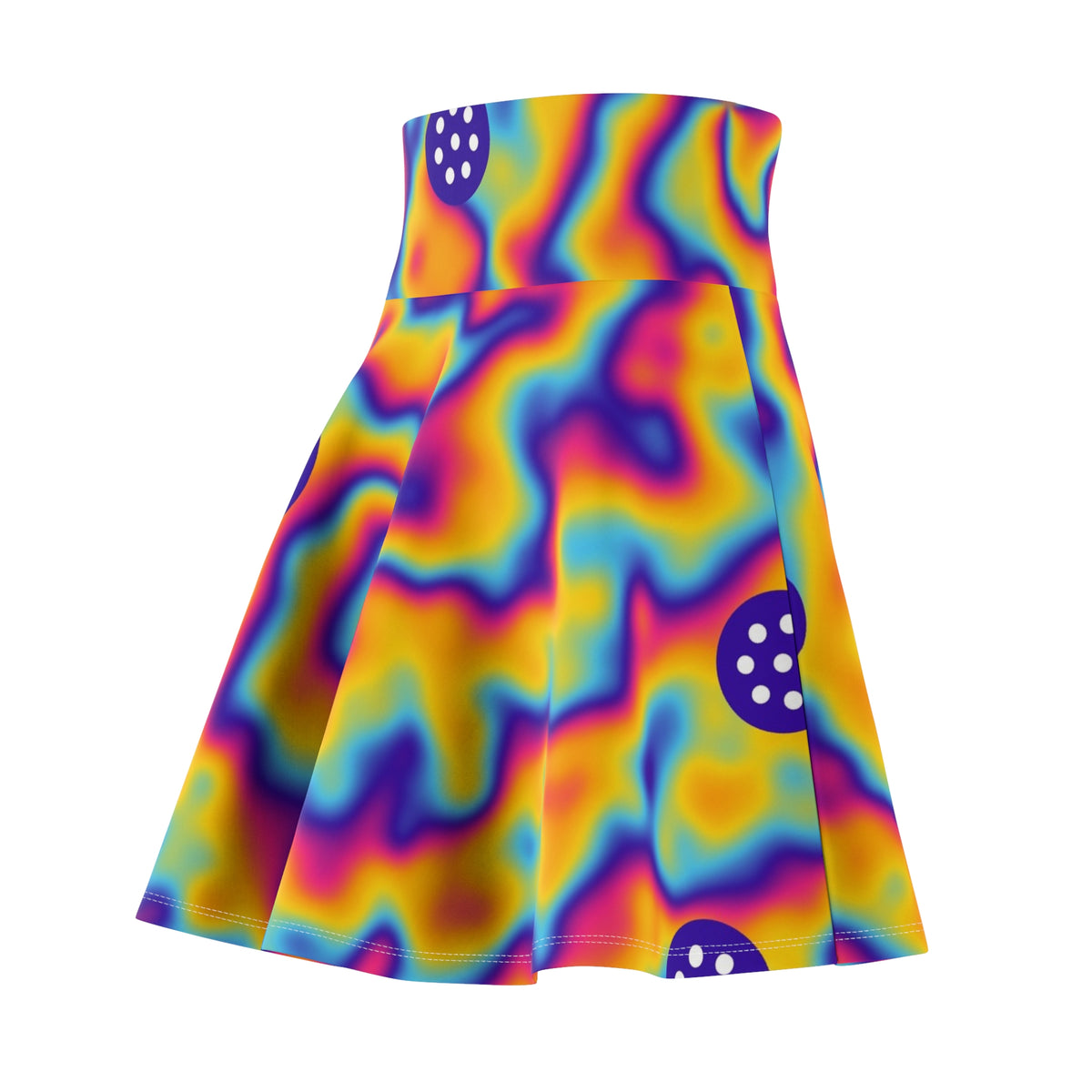 Pickleball Sunrise Punch Tie-Dye Spin Women's Athletic Skater Skirt
