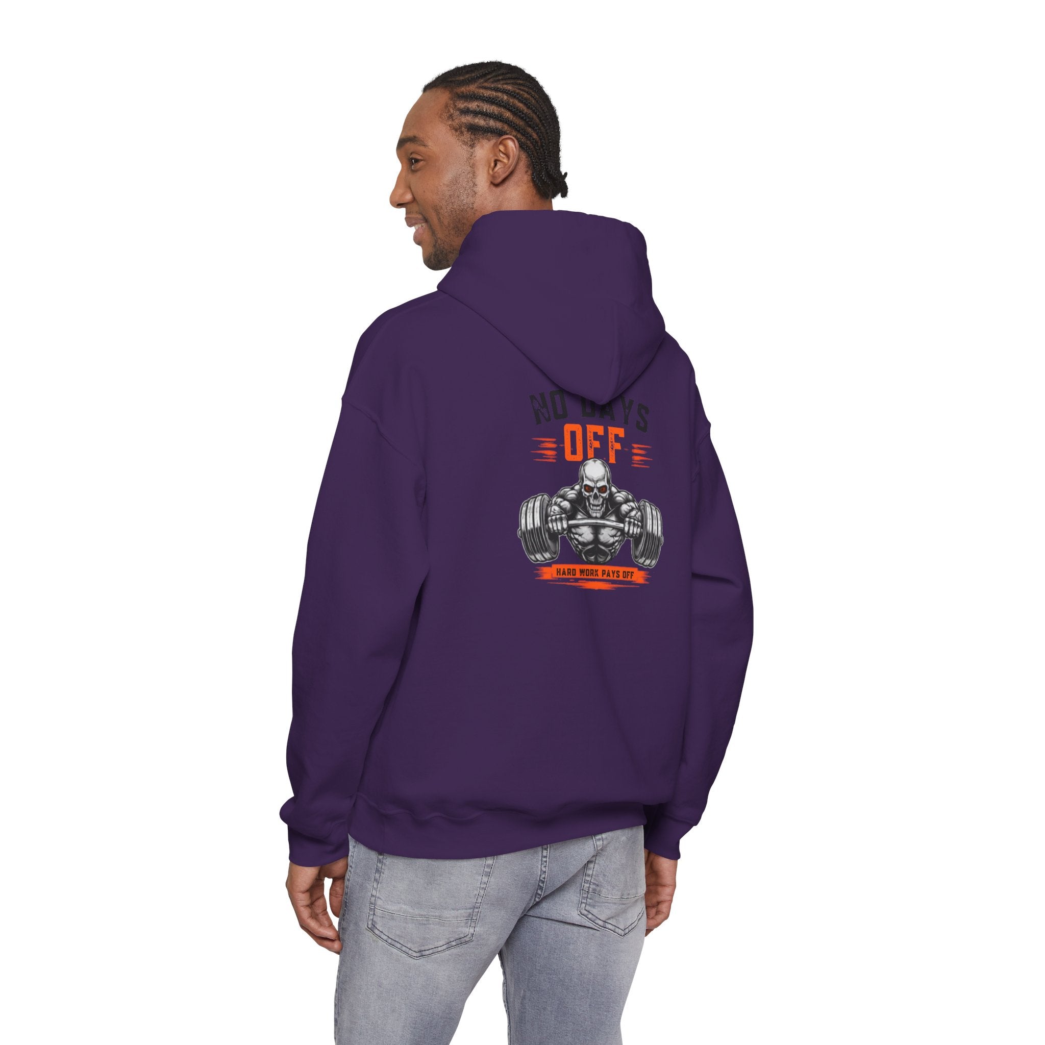 No Days Off | Heavy Hooded Sweatshirt