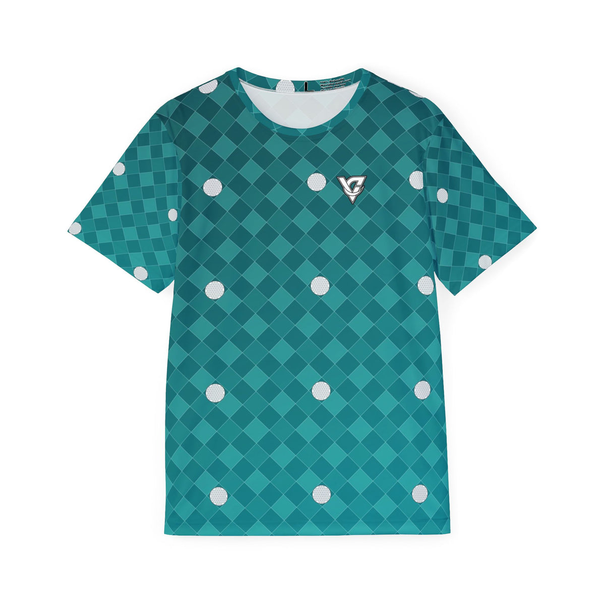 Golf Teal Wave Dimple Links Men's Sports Jersey