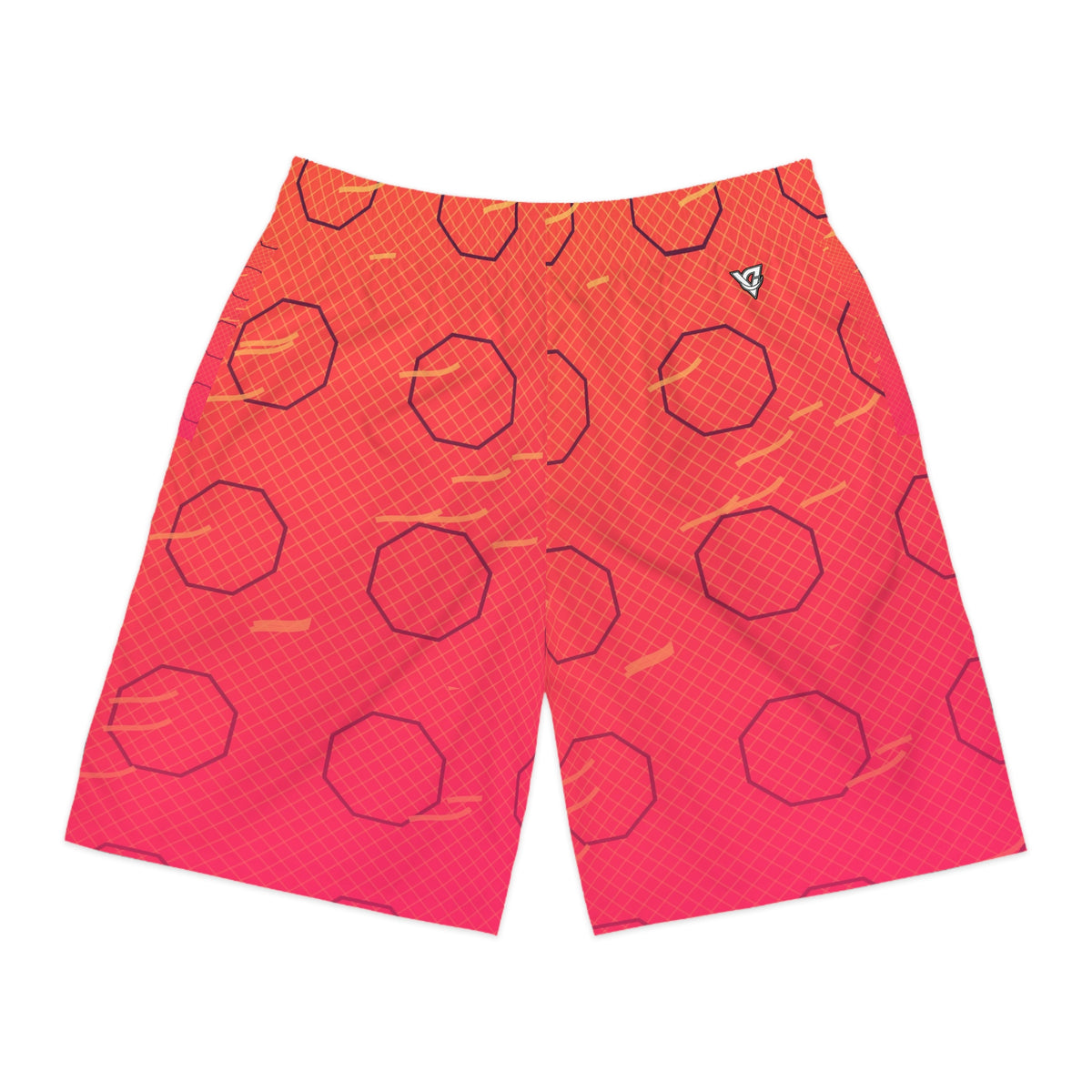 Combat Sports Sunset Fade Cage Mesh Men's Athletic Shorts with Pockets