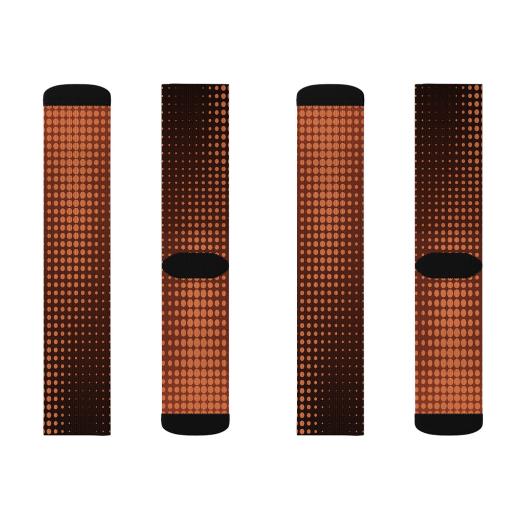 Terracotta Halftone Athletic Crew Socks