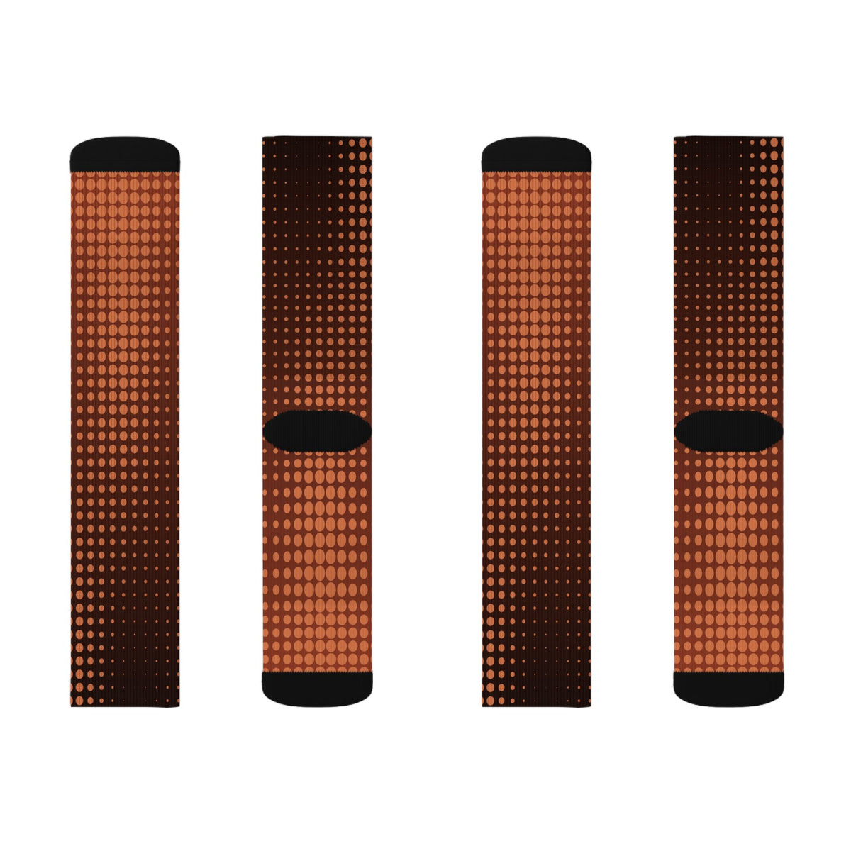 Terracotta Halftone Athletic Crew Socks