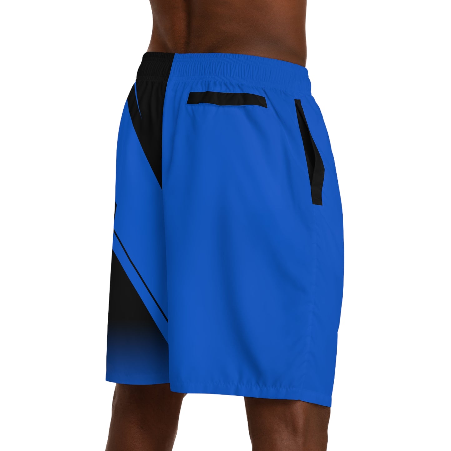 Men's Blue Abstract Athletic Jogger Shorts