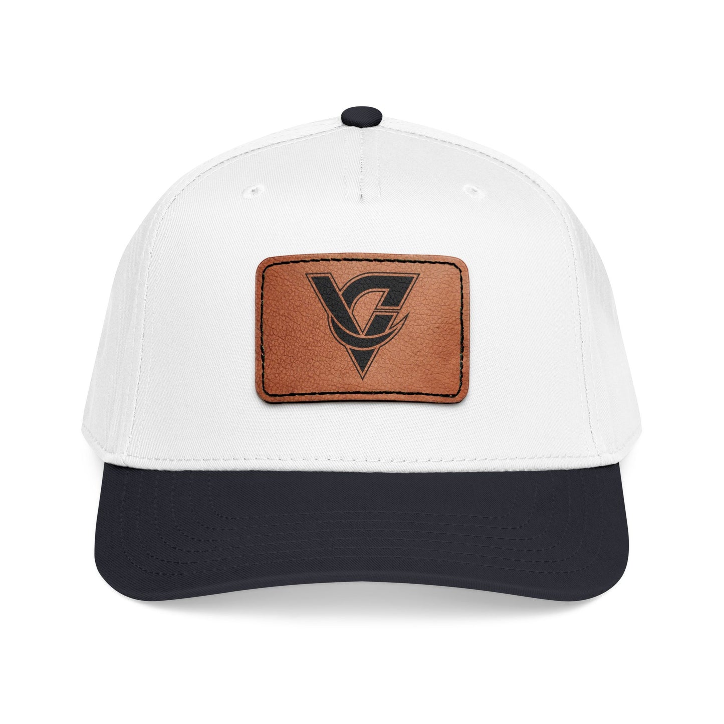 Leather Patch Baseball Cap — Vintage Triangle Logo