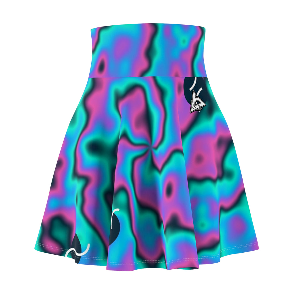 Tennis Neon Lagoon Tie-Dye Spin Women's Athletic Skater Skirt