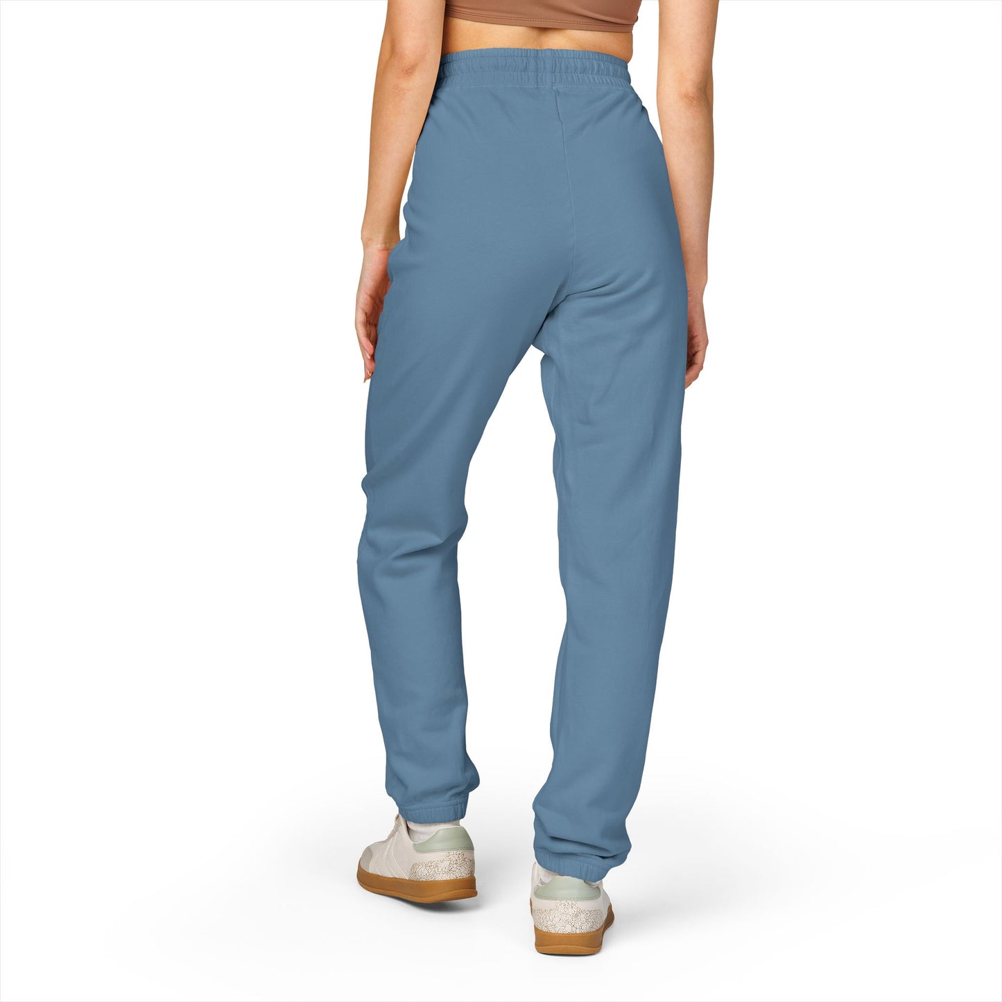 Vertical 'VANTOCOL?' Graphic Sweatpants — Garment-Dyed Fleece Joggers