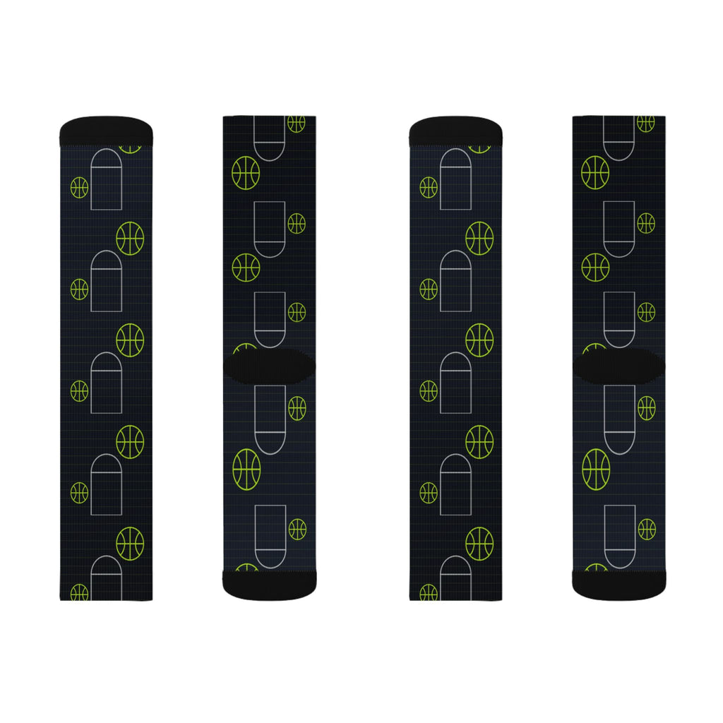 Basketball Volt Night Court Seam Athletic Crew Socks