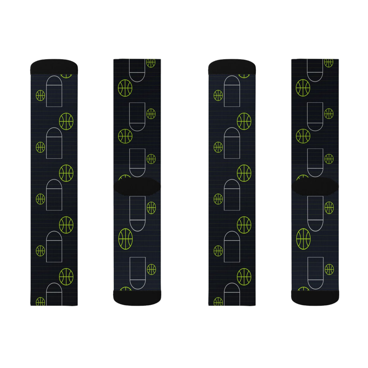 Basketball Volt Night Court Seam Athletic Crew Socks