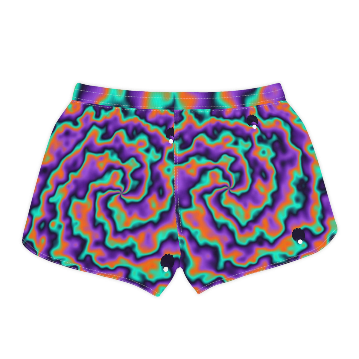 Yoga Galaxy Glow Tie-Dye Spin Women's Athletic Shorts with Pockets