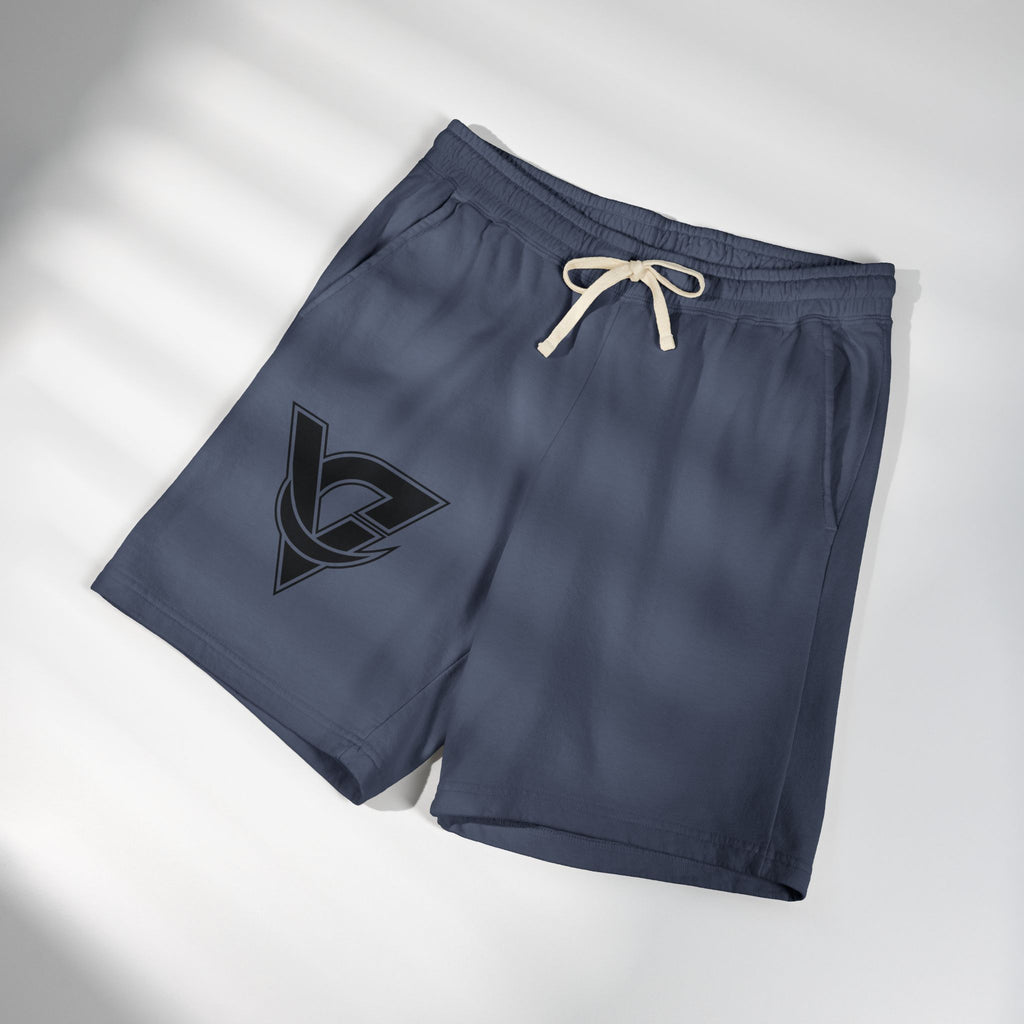 Lightweight Fleece Sweat Shorts — Retro V Logo Casual Lounge Shorts