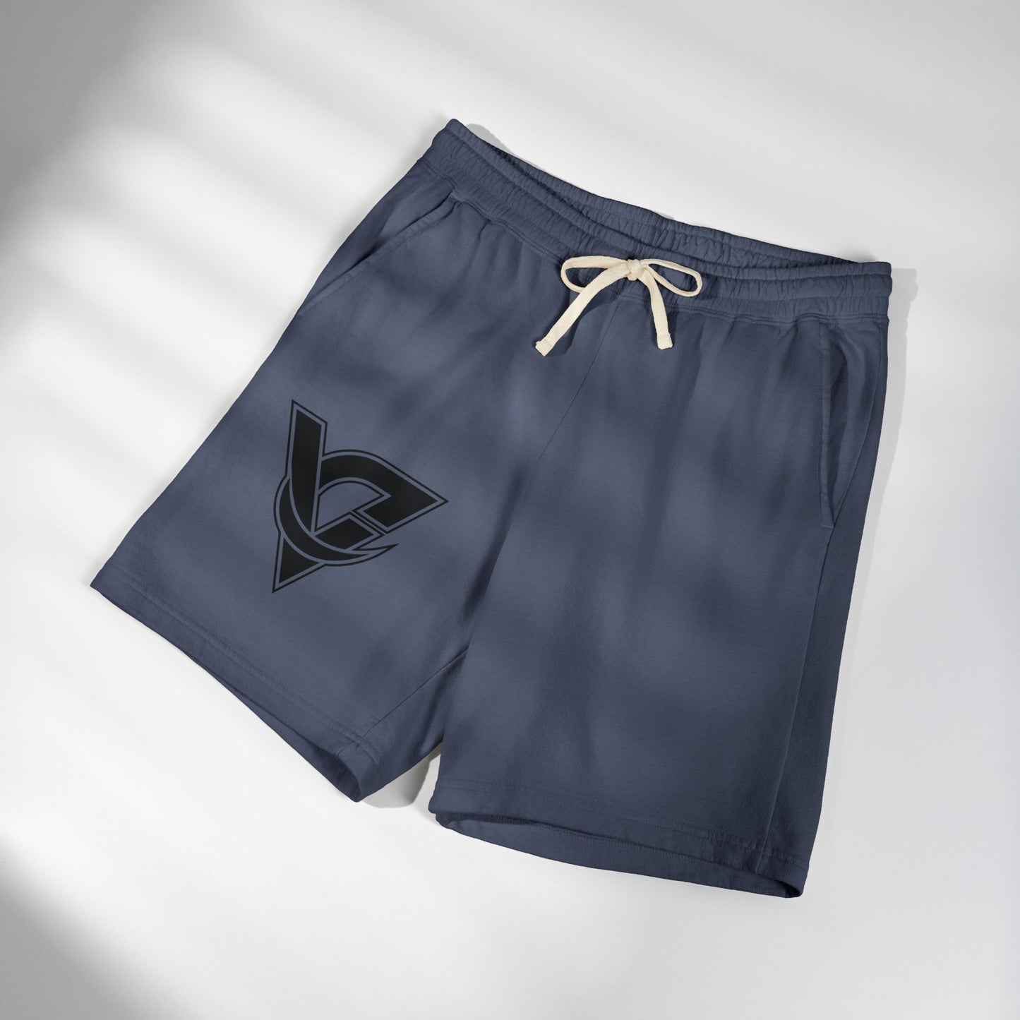 Lightweight Fleece Sweat Shorts — Retro V Logo Casual Lounge Shorts