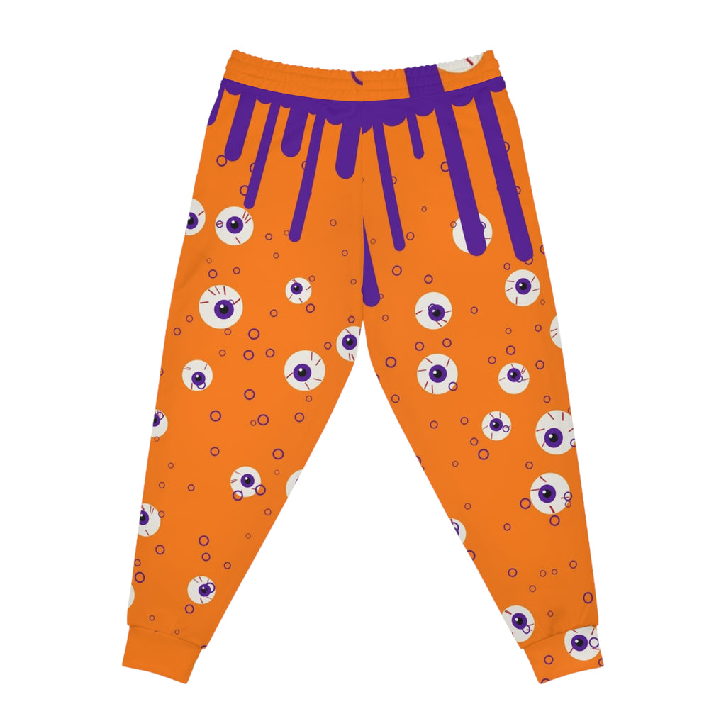 Halloween Pumpkin Orange Slime Drip Men's Joggers – All-Over Print Athletic Jogger Pants