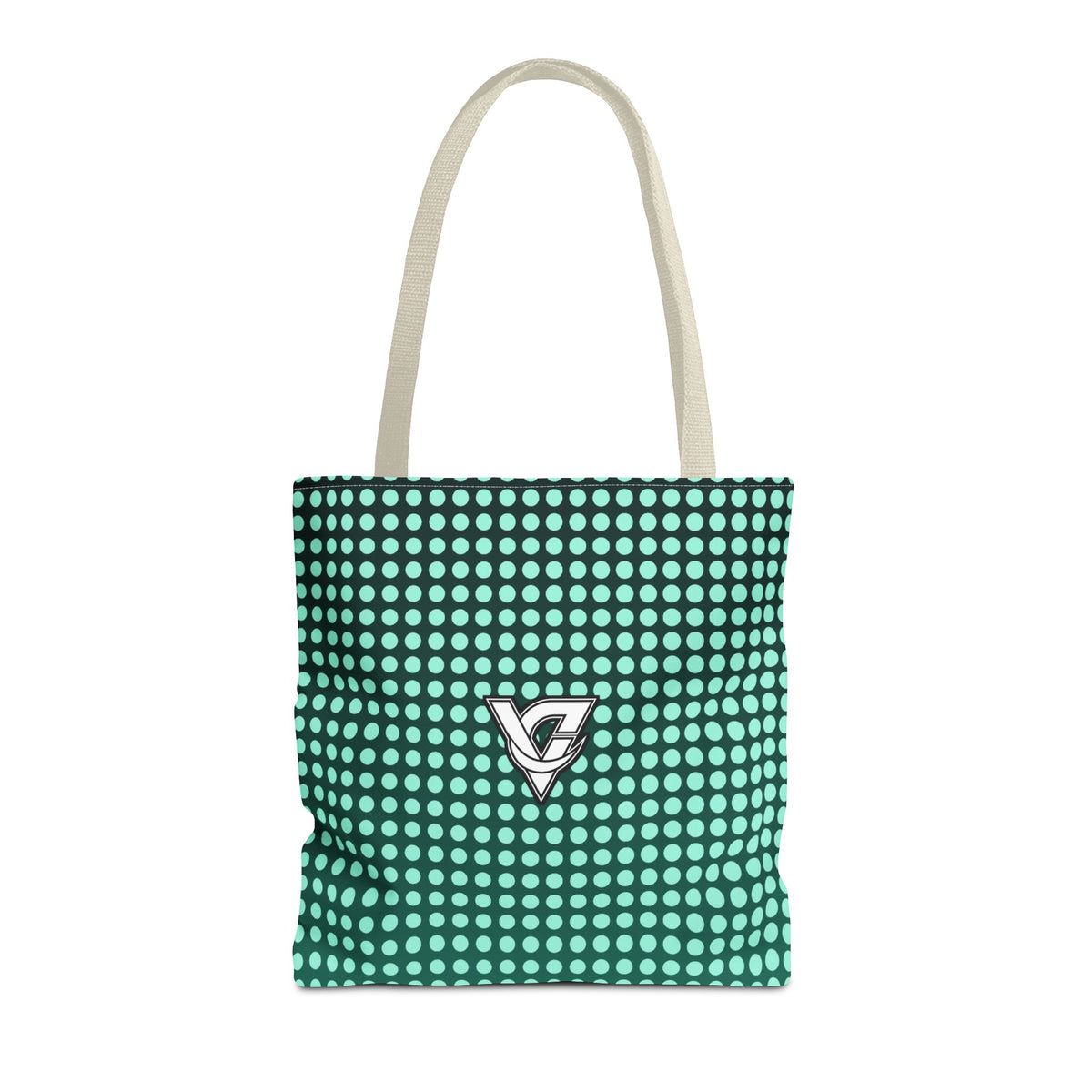 Mint Halftone Tote Bag — All-Over Print Gym & Everyday Tote