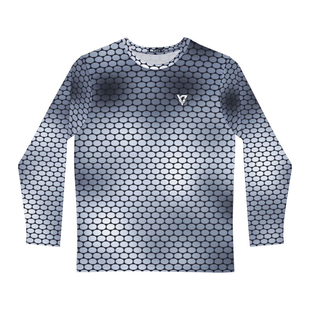 Steel Serpent Scale Men's Long Sleeve Athletic Shirt