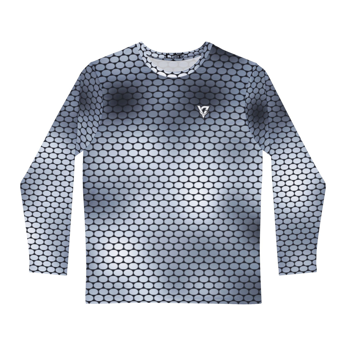 Steel Serpent Scale Men's Long Sleeve Athletic Shirt