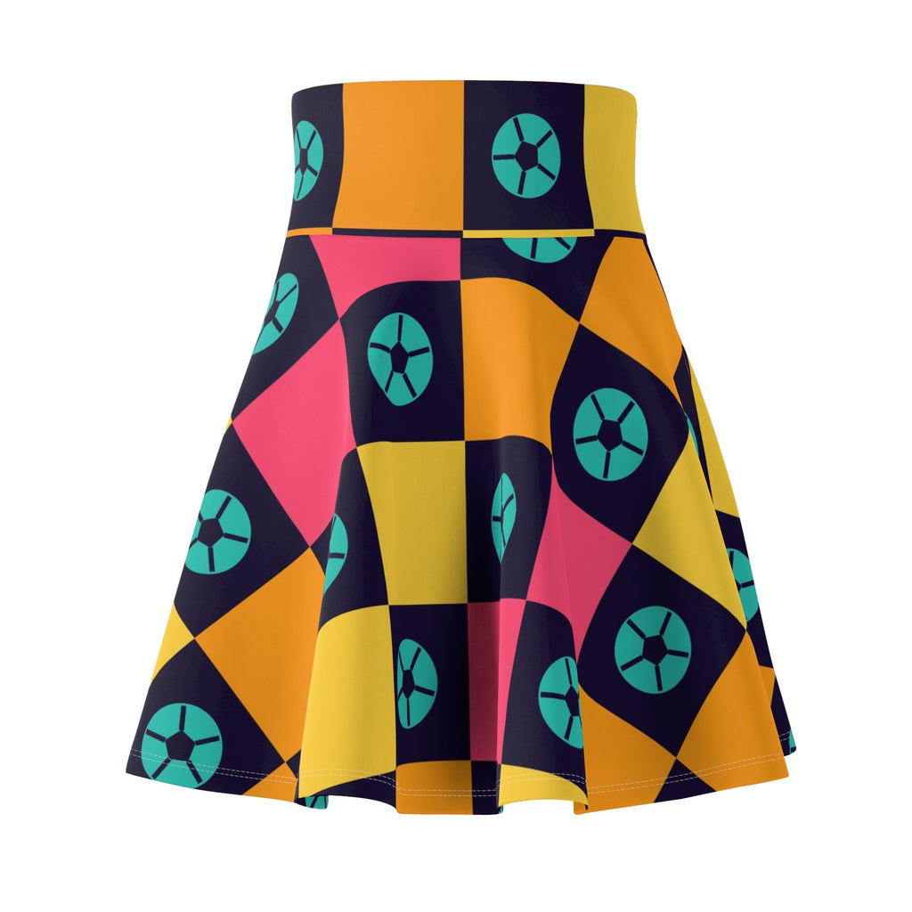 Soccer Electric Mango Checker Drive Women's Athletic Skater Skirt