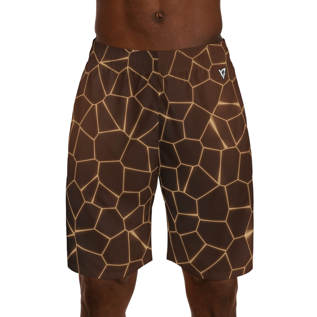 Men's Chestnut Rift Performance Jogger Athletic Shorts with Pockets