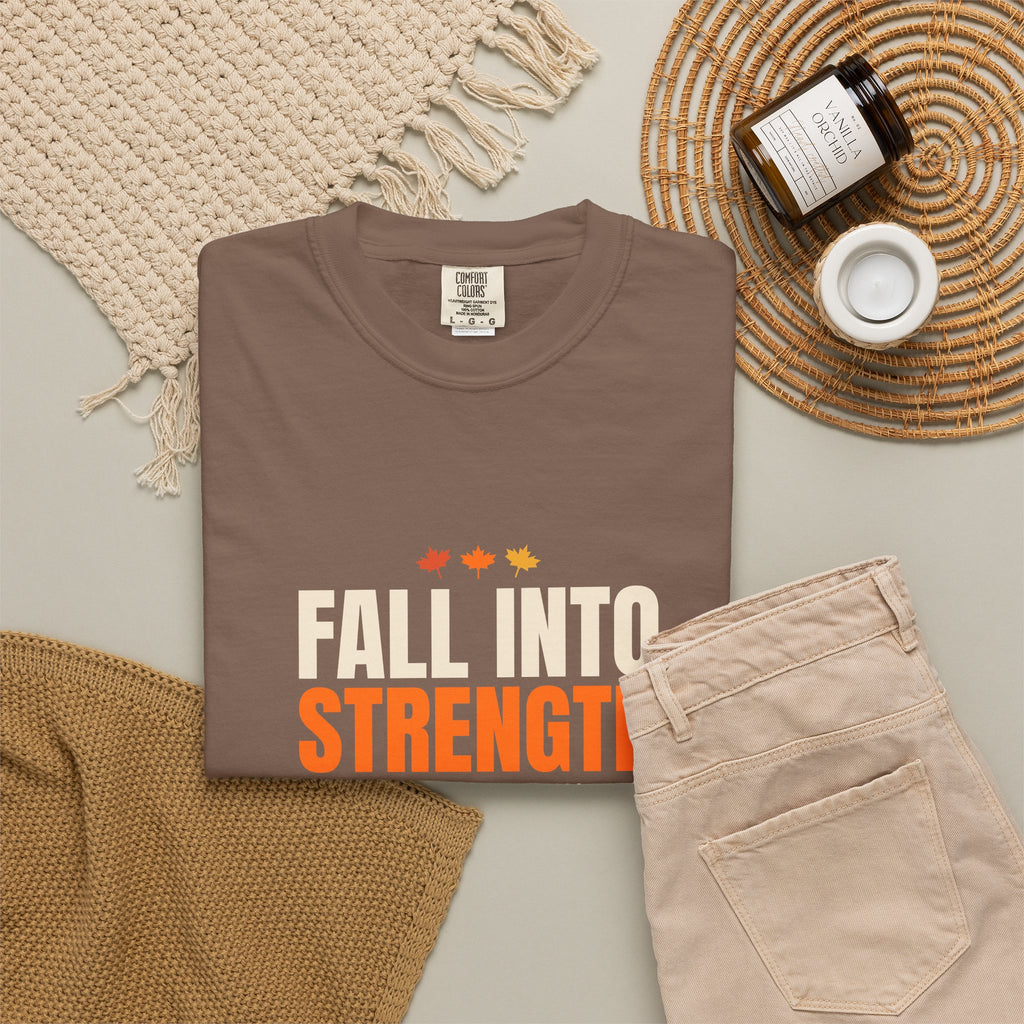 Fall Into Strength | Women's Garment-Dyed Graphic Tee