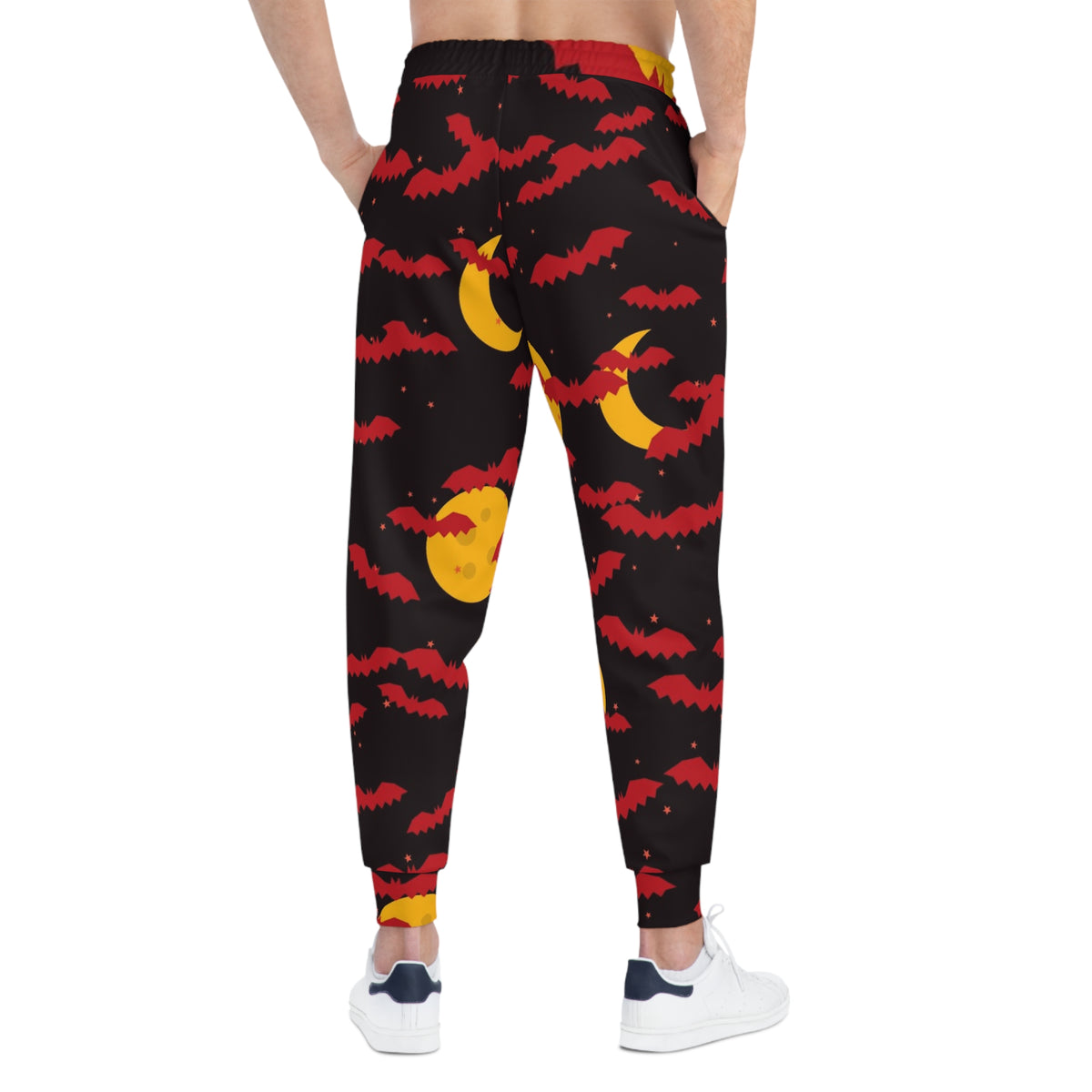 Halloween Blood Moon Bat Swarm Women's Joggers – All-Over Print Athletic Jogger Pants