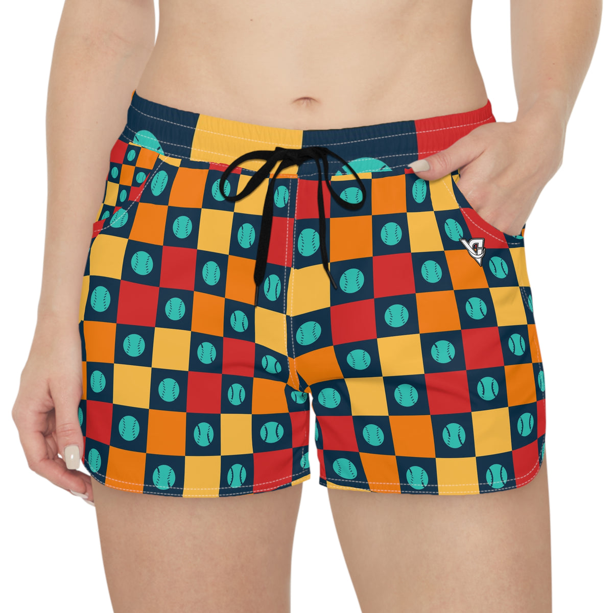 Baseball & Softball Tropic Heat Checker Drive Women's Athletic Shorts with Pockets