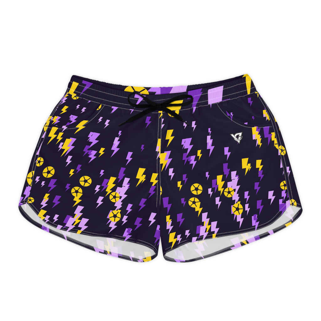 Soccer Ultra Grape Bolt Strike Women's Athletic Shorts with Pockets