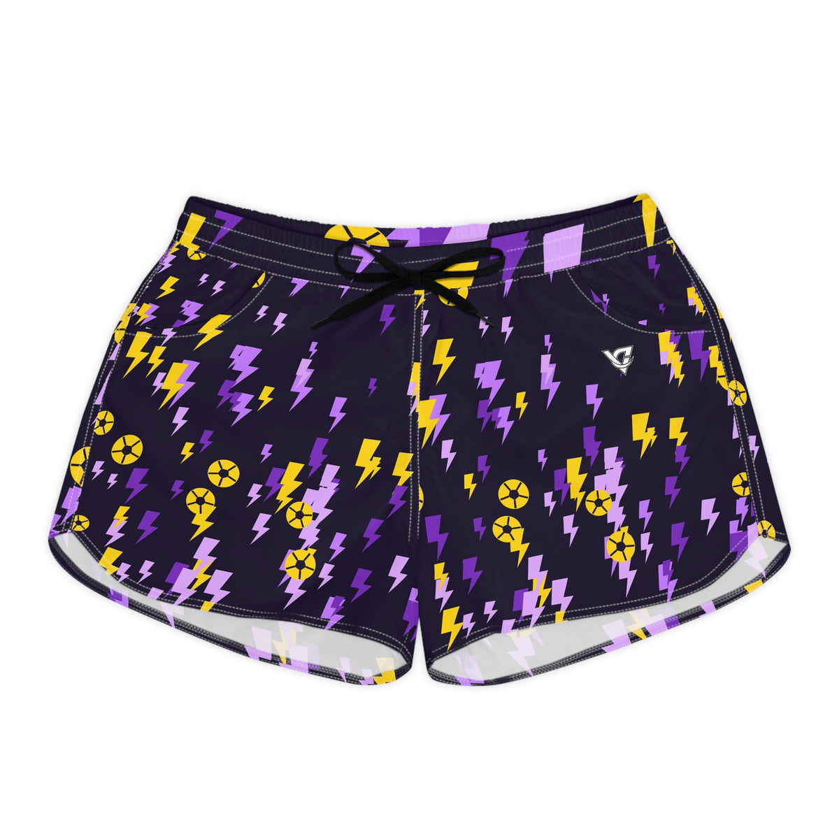 Soccer Ultra Grape Bolt Strike Women's Athletic Shorts with Pockets