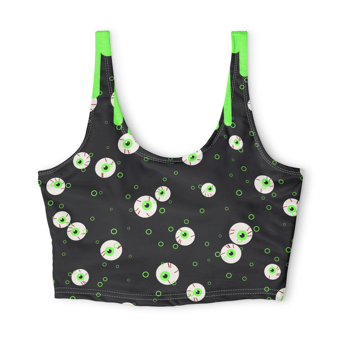 Halloween Graveyard Grey Slime Drip Sports Bra