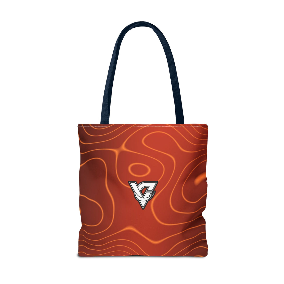 Sunset Orchard Topo Tote Bag — All-Over Print Gym & Everyday Tote