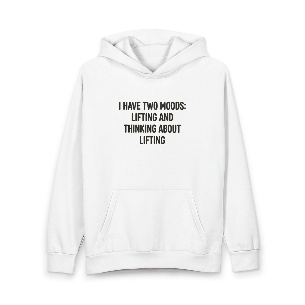 Hoodie “I Have Two Moods: Lifting and Thinking About by Vantacore Athletics, view 2